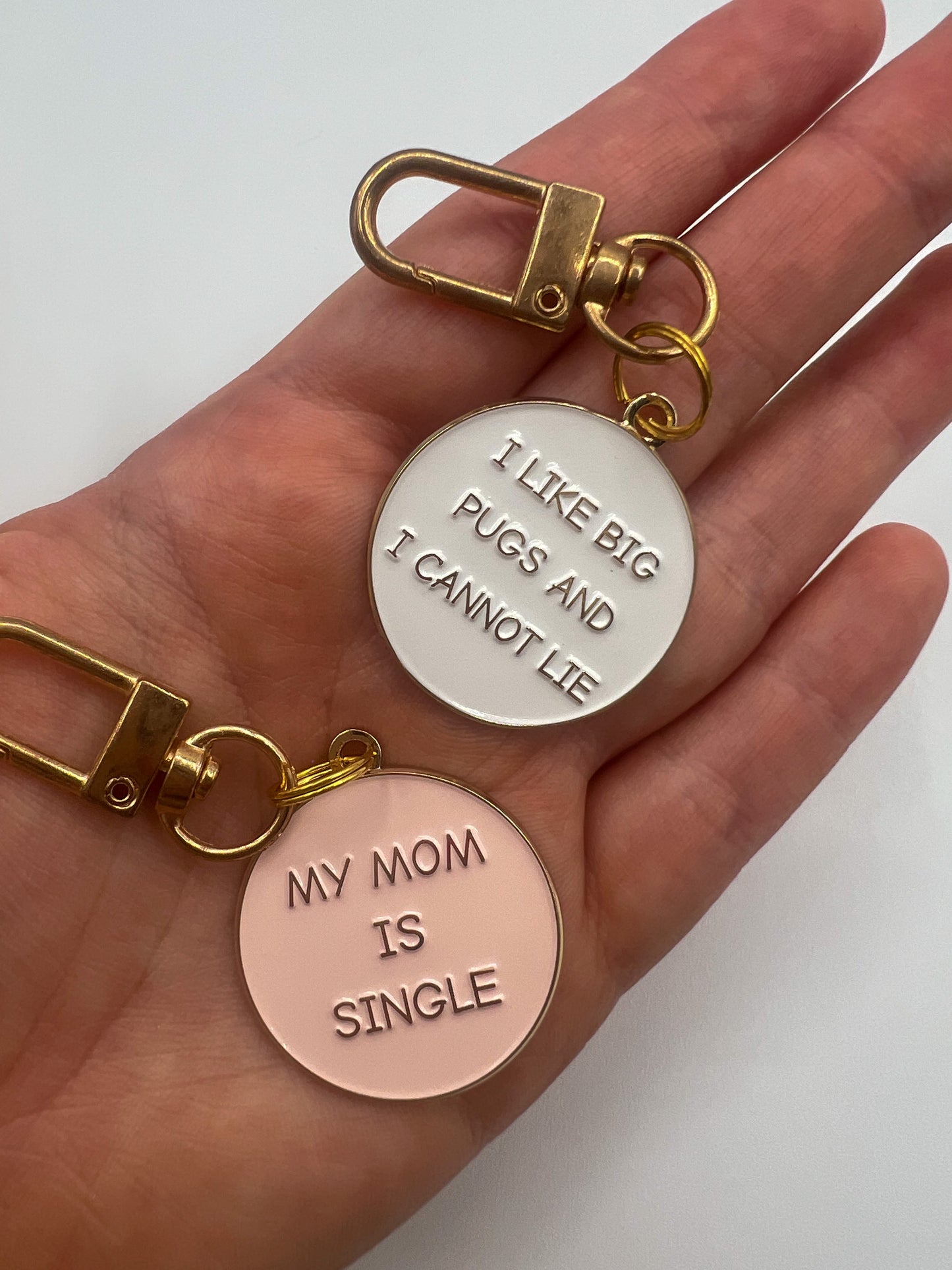 My Mom Is Single Dog Tag