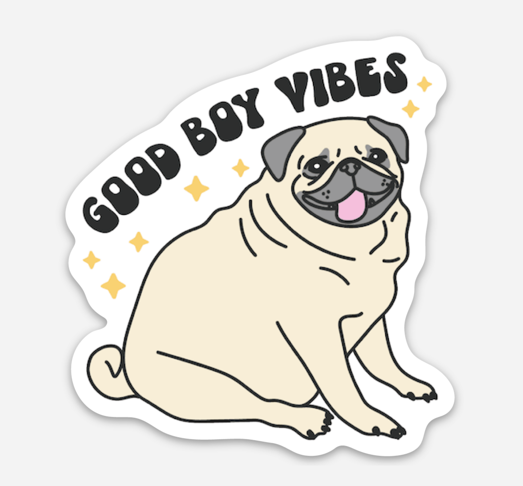 Good Boy Vibes Sticker