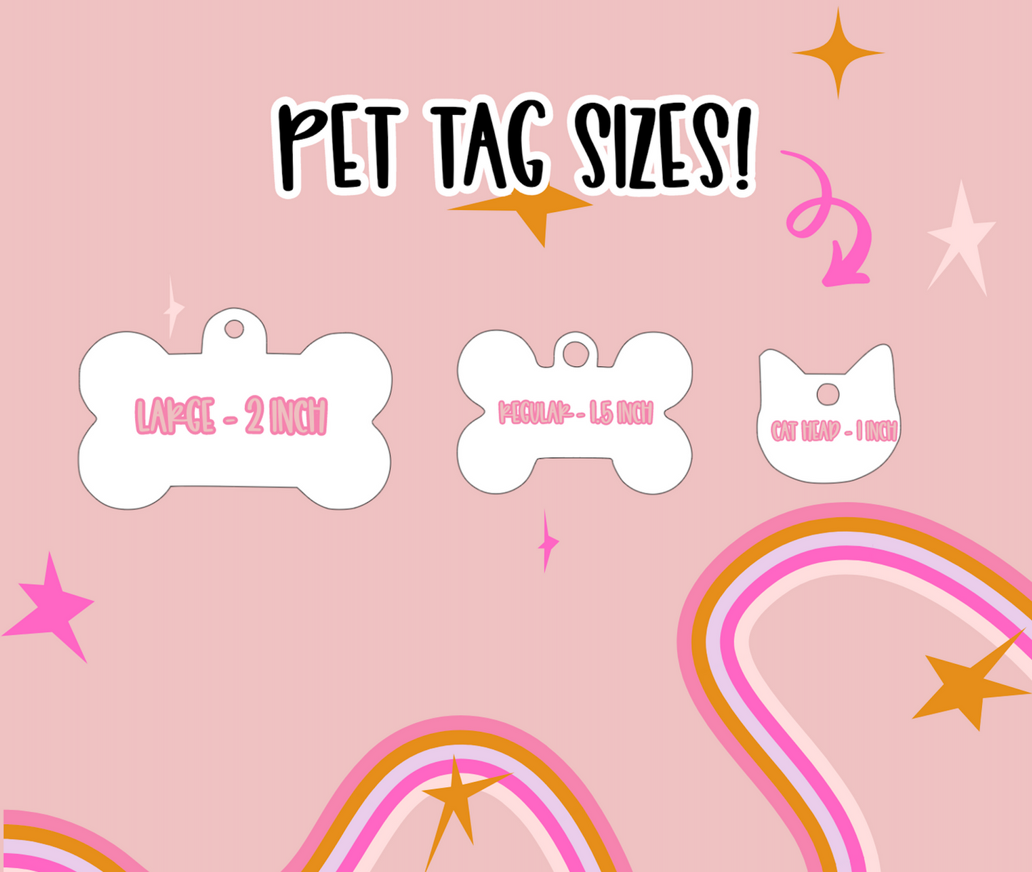 Pink Cow Print Dog Tag