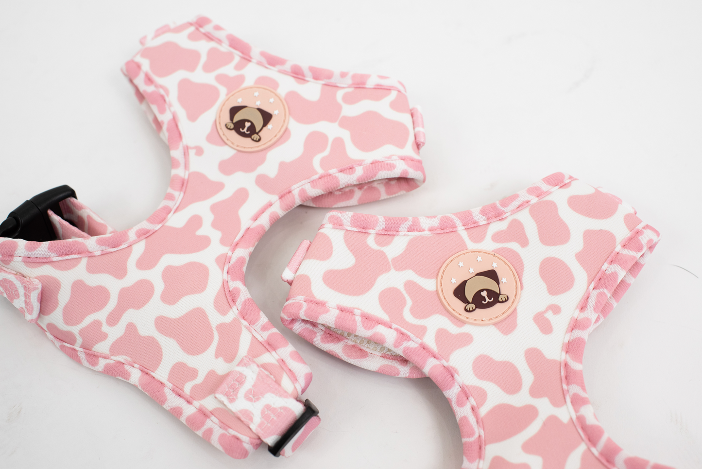 PINK COW PRINT HARNESS