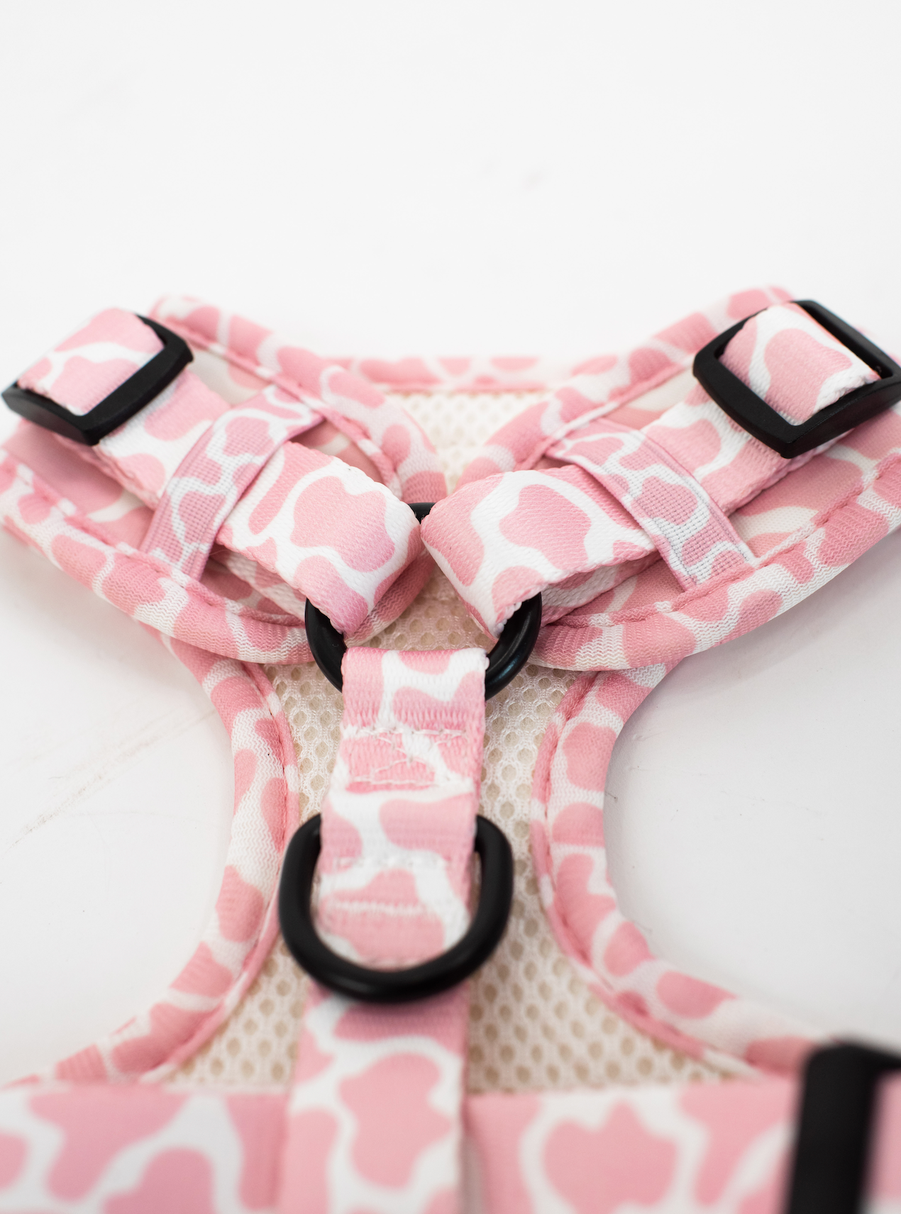 PINK COW PRINT HARNESS